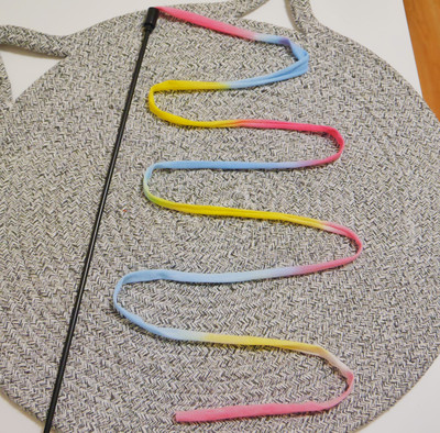 Undiță de pescuit tip jucărie pisică colorată