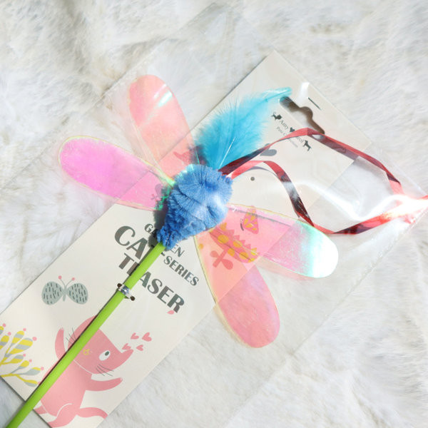 Undiță de pescuit tip jucărie pisică colorată