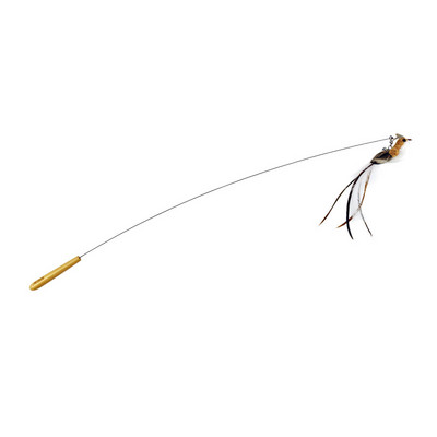 Καλάμι για παιχνίδι γάτας με διαφορετικά μενταγιόν