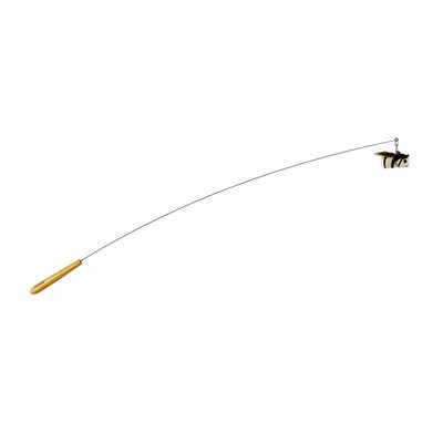 Καλάμι για παιχνίδι γάτας με διαφορετικά μενταγιόν