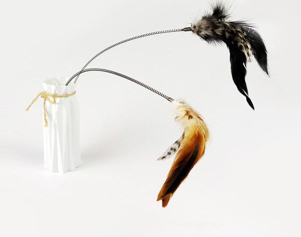 Tijă de pisică de primăvară cu pene