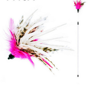 Kassi mängupulk sulgedega