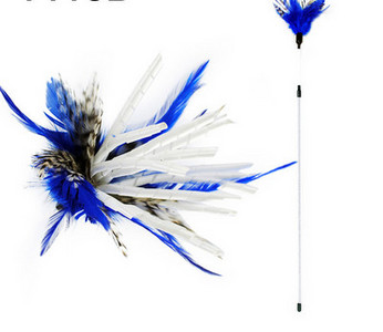 Kassi mängupulk sulgedega