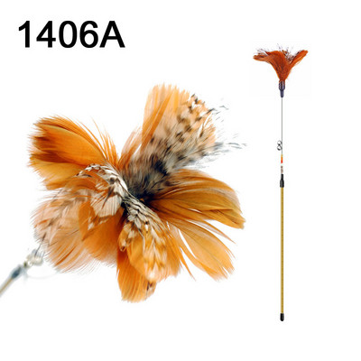 Kassi mängupulk sulgedega