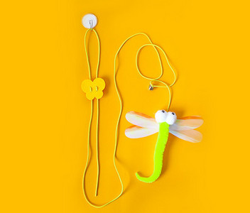 Σχοινί παιχνιδιών με μενταγιόν - για γάτες