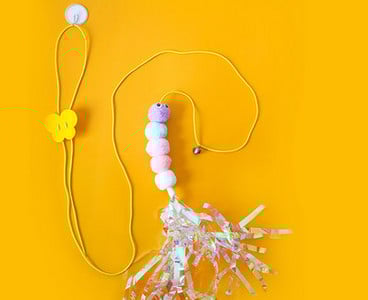 Σχοινί παιχνιδιών με μενταγιόν - για γάτες