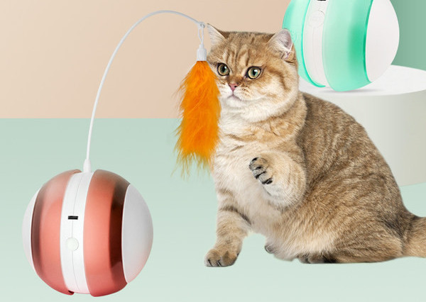 Minge automată de jucărie pentru pisici