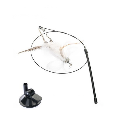 Kaķu rotaļlieta ar spalvu kulonu