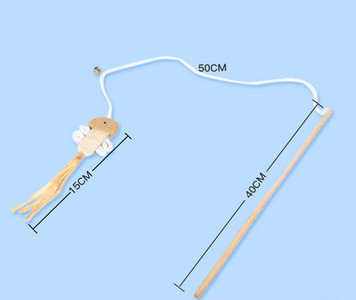 Šipka za mačke s perjem i životinjama