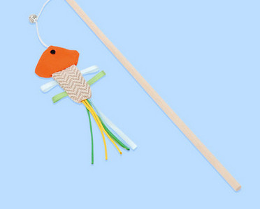 Šipka za mačke s perjem i životinjama