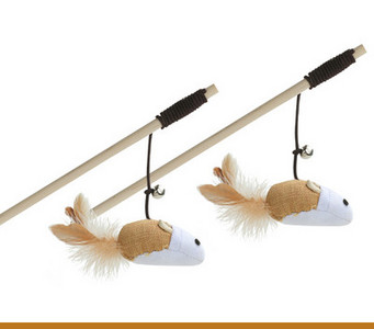 Undiță jucărie pentru pisici