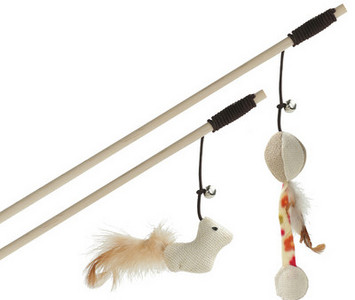 Undiță jucărie pentru pisici