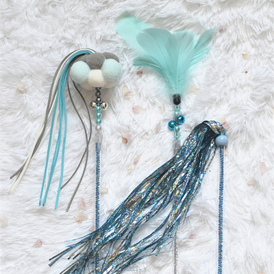 Jucărie pisică cu pene - mai multe modele