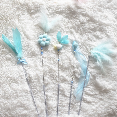 Jucărie pisică cu pene - mai multe modele