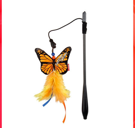 Undiță de pescuit jucărie pisică cu pene