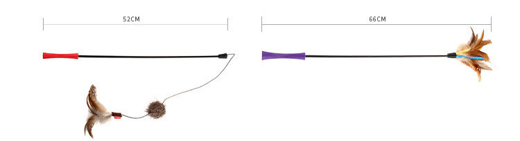 Jucărie pentru pisici cu tijă de pene