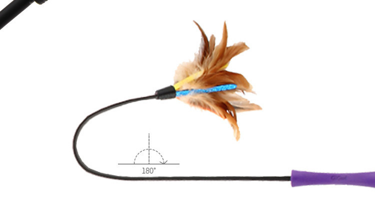 Jucărie pentru pisici cu tijă de pene