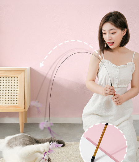 Mačka igračka štap za pecanje s različitim privjescima