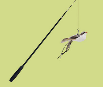 Igračka štap za pecanje s mačjim perjem