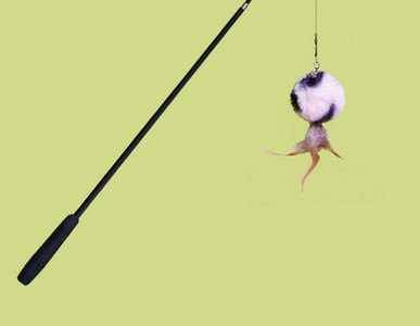 Igračka štap za pecanje s mačjim perjem