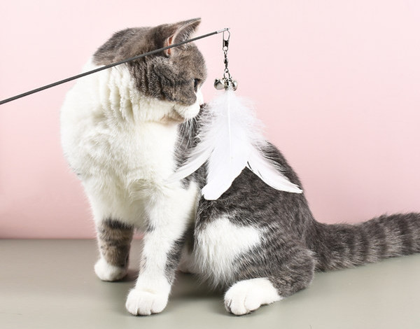 Rotaļu makšķere kaķiem - ar kuloniem