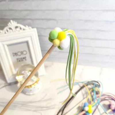 Puidust värviline kassimänguasi tüüpi õngeritv