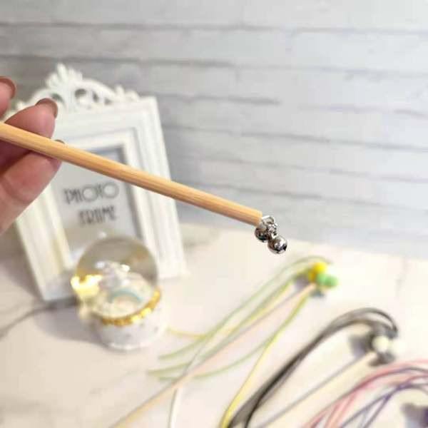 Puidust värviline kassimänguasi tüüpi õngeritv