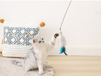 Играчка за котка - въдица с висулки 