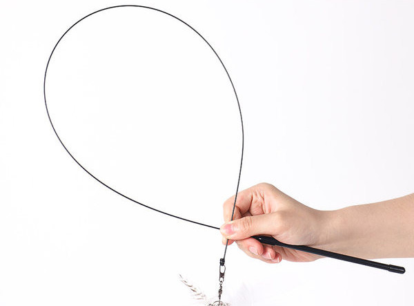 Kačių žaislas - meškerė su pakabučiais