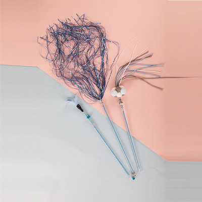 Undița de pescuit tip jucărie pisică - set de trei sau una