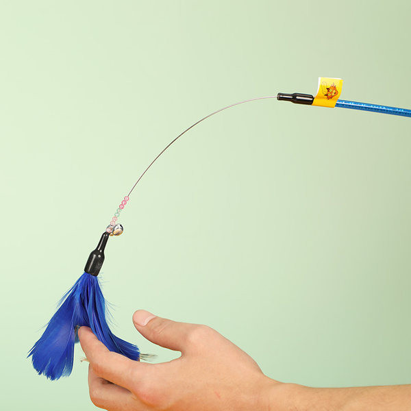 Undița de pescuit tip jucărie pisică - set de trei sau una