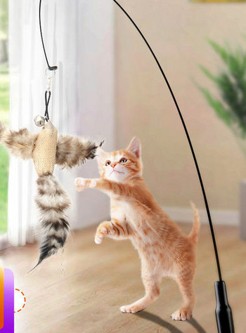 Играчка пръчка с висулка подходяща за котки