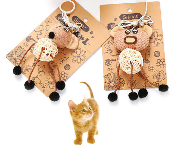 Jucărie de pisică cu pene de pisică