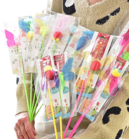 Undiță de pescuit jucărie cu pisici - mai multe modele