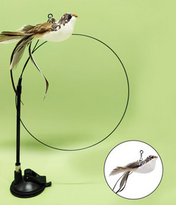 Undiță de pescuit tip jucărie pisică cu suport autoadeziv