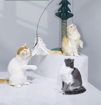 Καλάμι ψαρέματος τύπου παιχνίδι γάτας με αυτοκόλλητη βάση