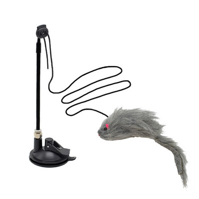 Undiță de pescuit tip jucărie pisică cu suport autoadeziv