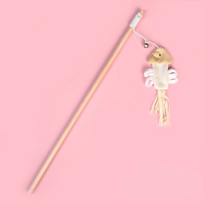 Undiță de pescuit jucărie cu pisici cu diverse pandantive și clopot