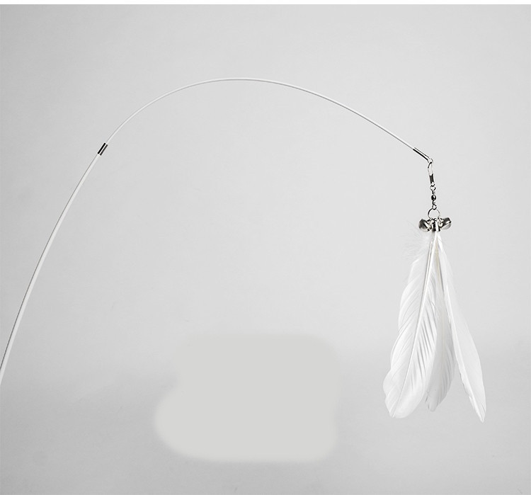 Õngeritv kassi mänguasi rippuvate sulgedega