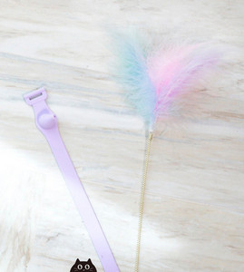 Λουρί σιλικόνης με χνούδι παιχνιδιού για γάτες