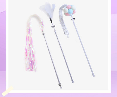 Undiță jucărie pisică - set de 1,3 sau 6 bucăți