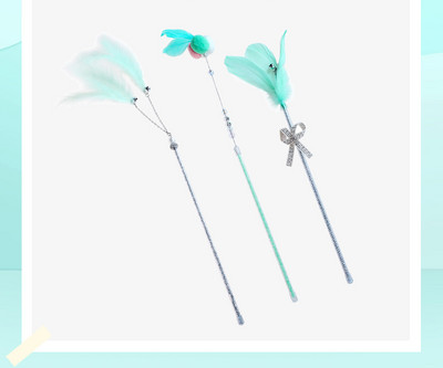 Undiță jucărie pisică - set de 1,3 sau 6 bucăți