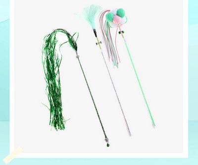 Undiță jucărie pisică - set de 1,3 sau 6 bucăți