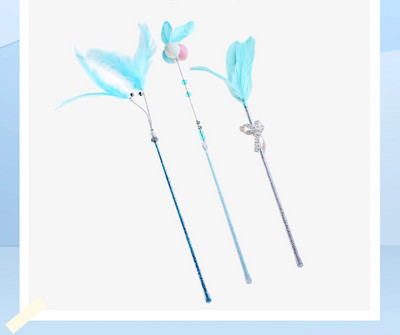 Undiță jucărie pisică - set de 1,3 sau 6 bucăți