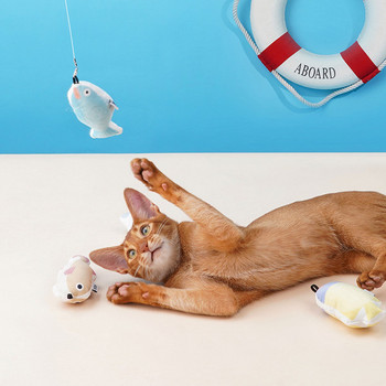Καλάμι ψαρέματος παιχνίδι γάτας με μενταγιόν