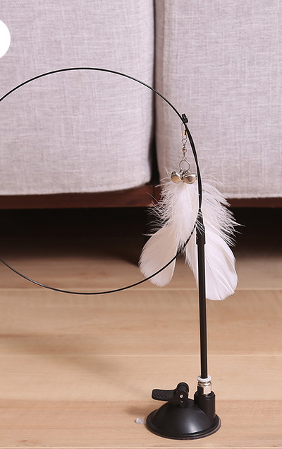 Jucărie pentru pisici cu pandantiv și suport cu aspirator