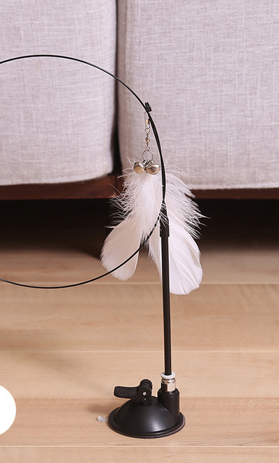 Jucărie pentru pisici cu pandantiv și suport cu aspirator