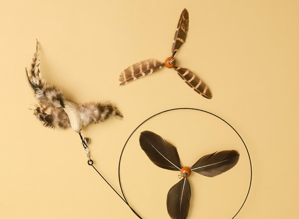 Undiță jucărie două modele pentru pisici