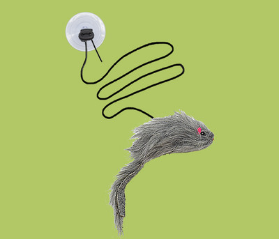 Undiță de pescuit tip jucărie pentru pisici autoadezive