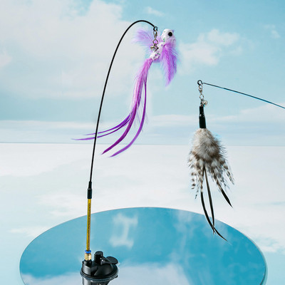 Undiță de pescuit jucărie cu pisici - mai multe modele